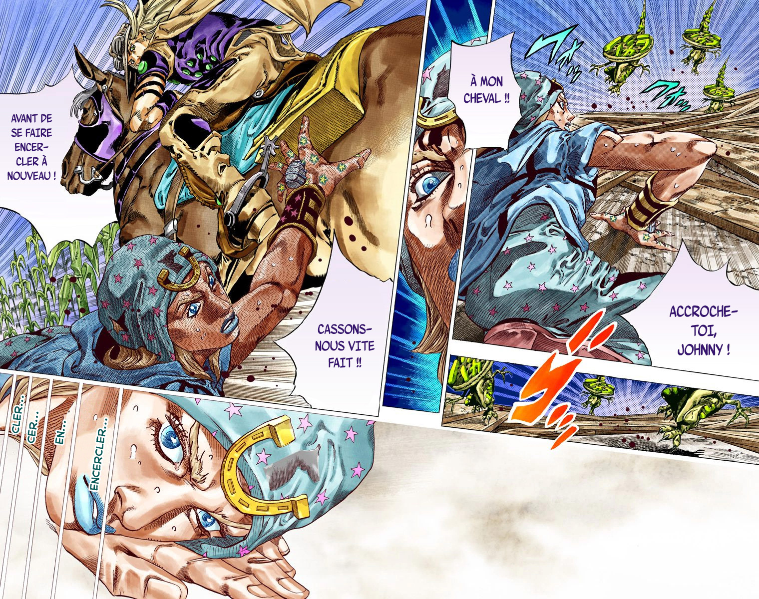 Read JoJo's Bizarre Adventure Part 7 Steel Ball Run Official Colored FR Manga Online