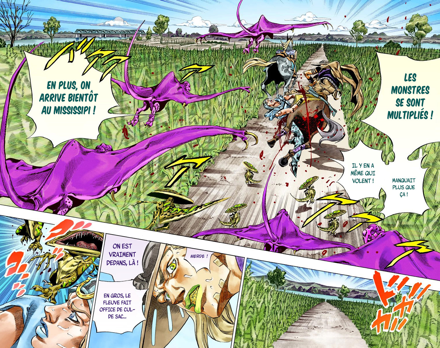 Read JoJo's Bizarre Adventure Part 7 Steel Ball Run Official Colored FR Manga Online
