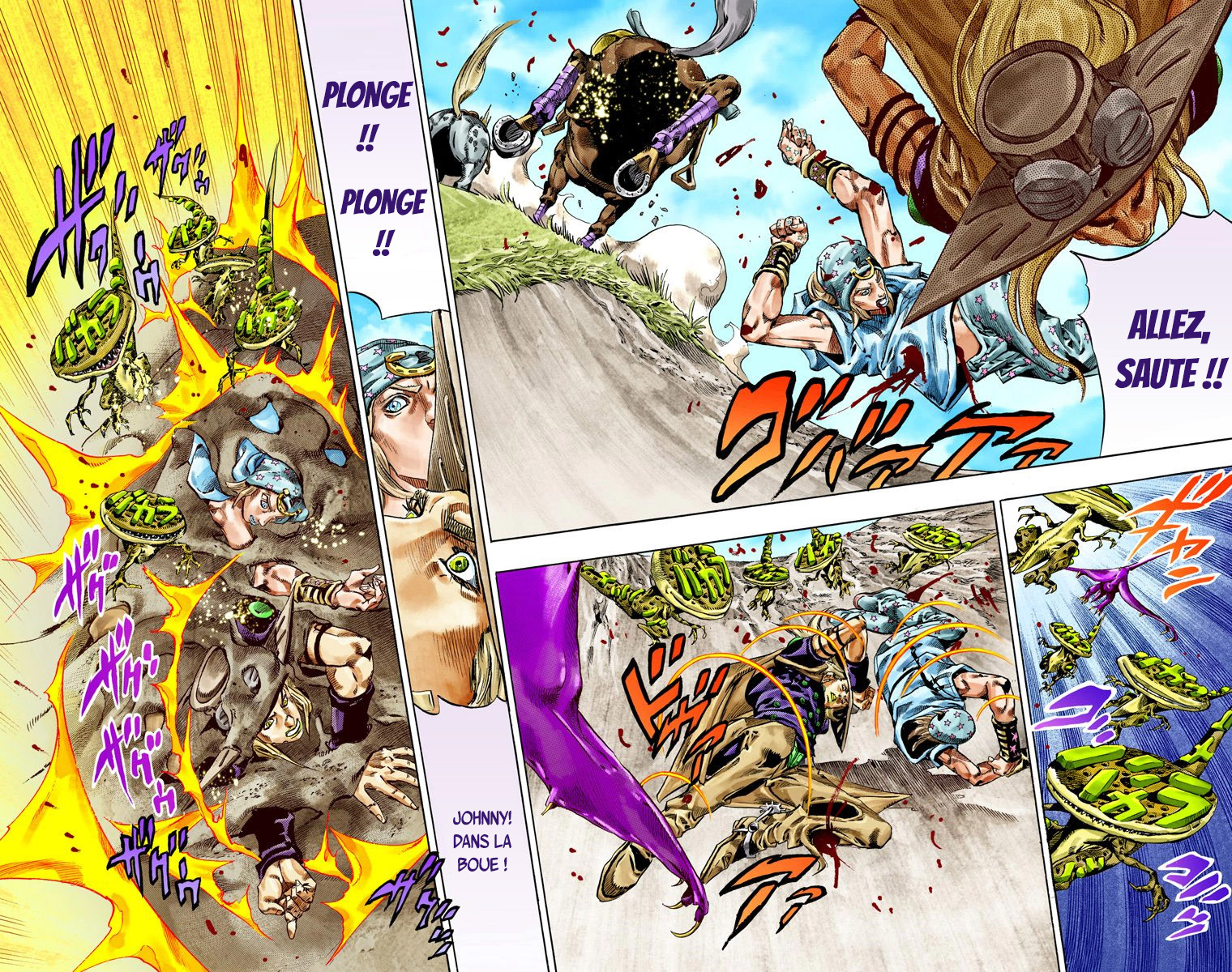 Read JoJo's Bizarre Adventure Part 7 Steel Ball Run Official Colored FR Manga Online