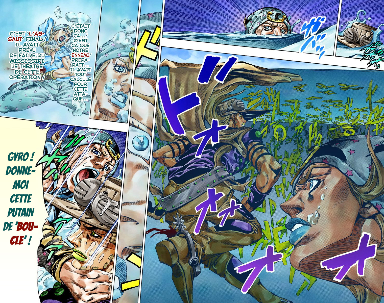 Read JoJo's Bizarre Adventure Part 7 Steel Ball Run Official Colored FR Manga Online