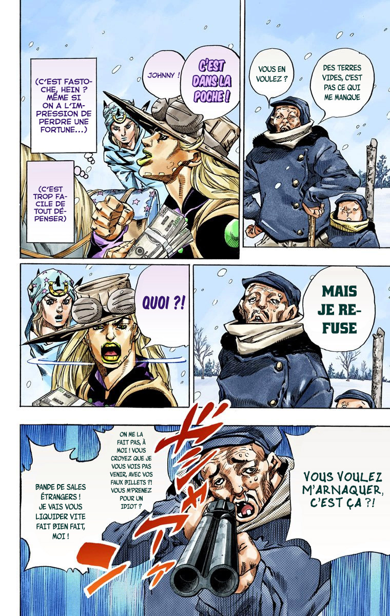 Read JoJo's Bizarre Adventure Part 7 Steel Ball Run Official Colored FR Manga Online