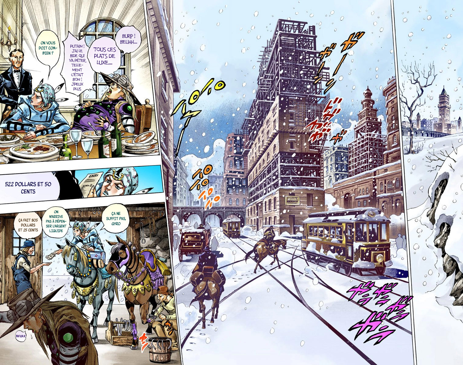 Read JoJo's Bizarre Adventure Part 7 Steel Ball Run Official Colored FR Manga Online