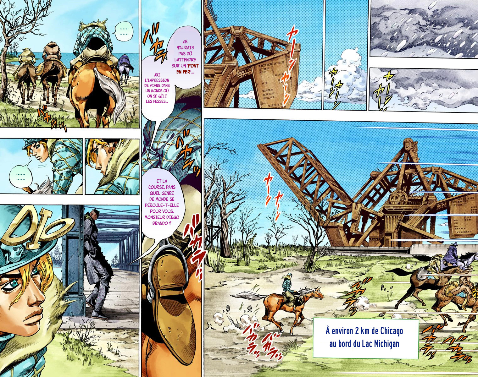 Read JoJo's Bizarre Adventure Part 7 Steel Ball Run Official Colored FR Manga Online