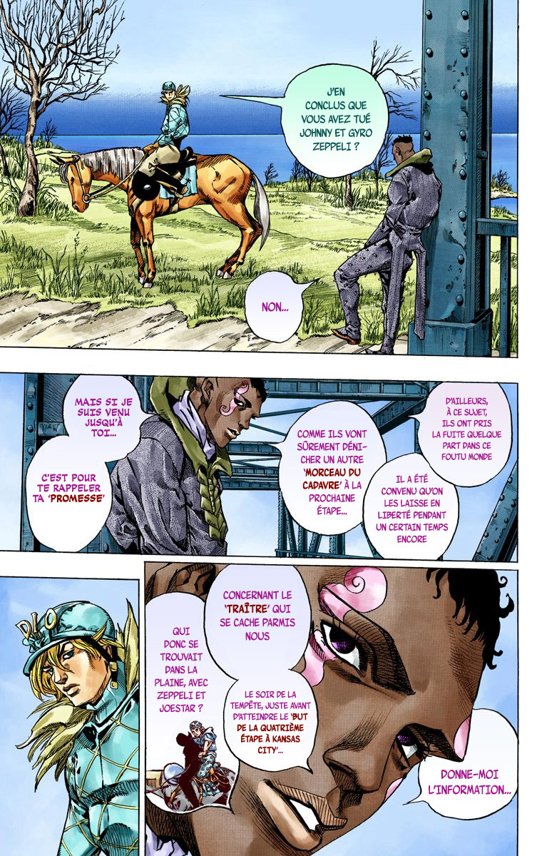 Read JoJo's Bizarre Adventure Part 7 Steel Ball Run Official Colored FR Manga Online