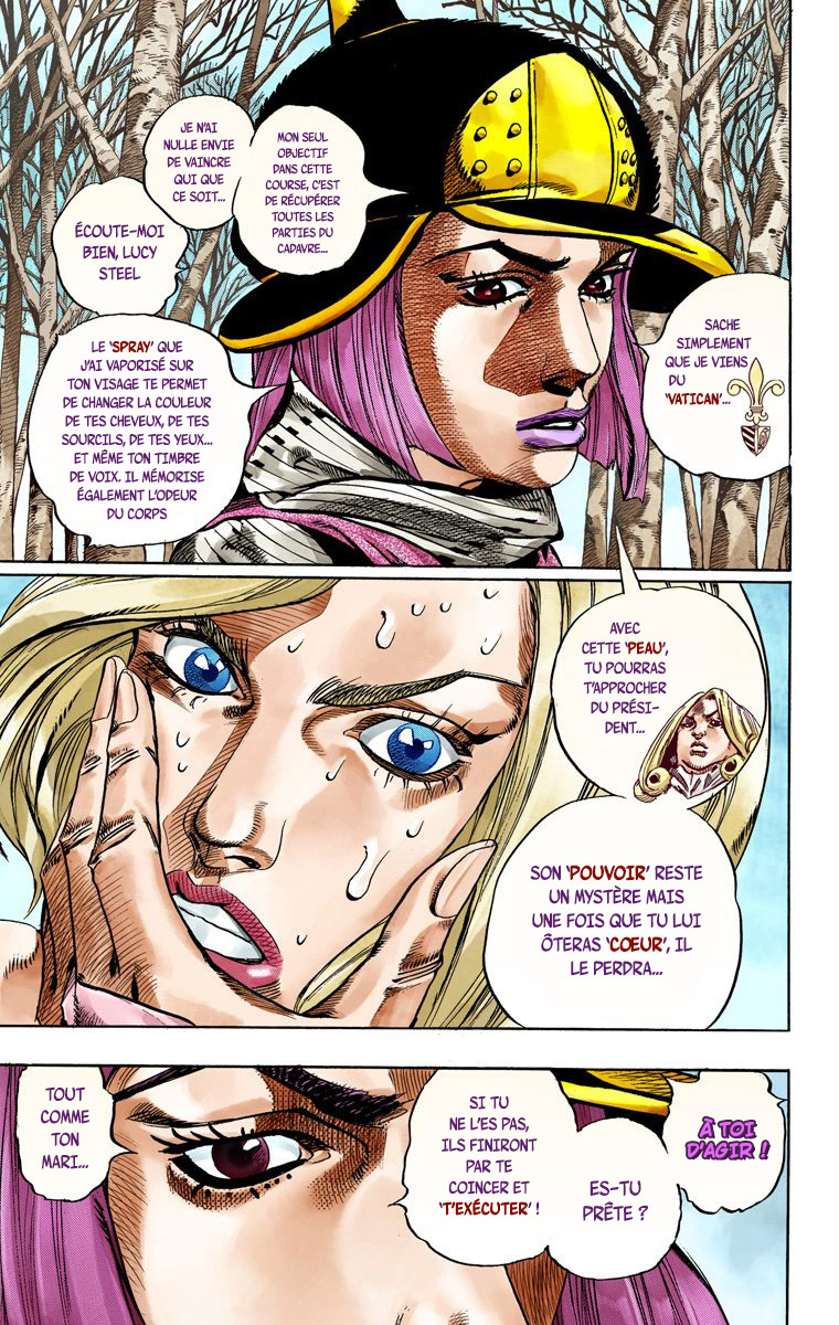 Read JoJo's Bizarre Adventure Part 7 Steel Ball Run Official Colored FR Manga Online