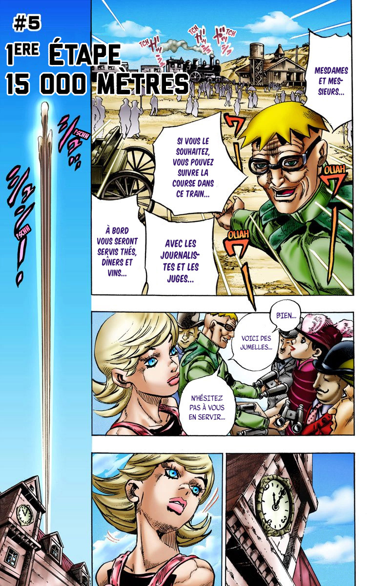 Read JoJo's Bizarre Adventure Part 7 Steel Ball Run Official Colored FR Manga Online