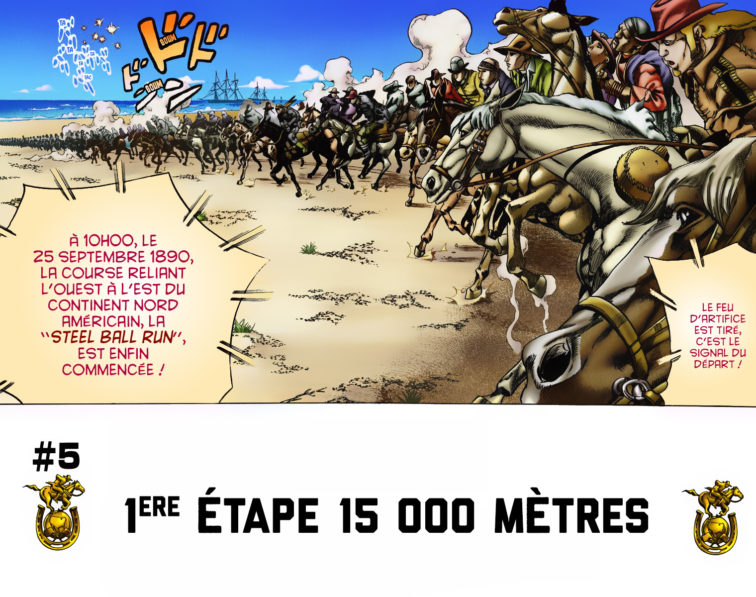 Read JoJo's Bizarre Adventure Part 7 Steel Ball Run Official Colored FR Manga Online