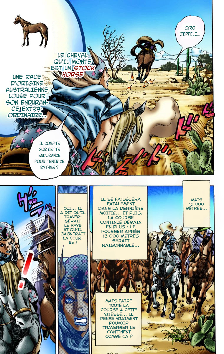 Read JoJo's Bizarre Adventure Part 7 Steel Ball Run Official Colored FR Manga Online