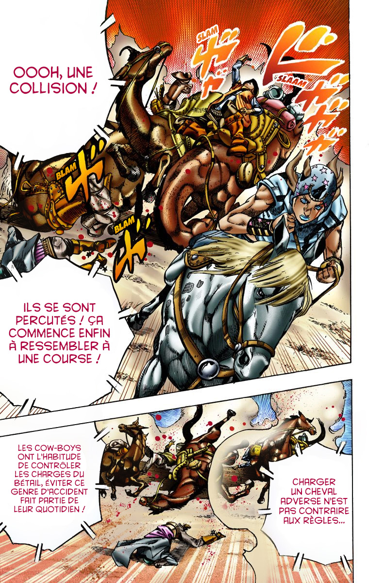 Read JoJo's Bizarre Adventure Part 7 Steel Ball Run Official Colored FR Manga Online