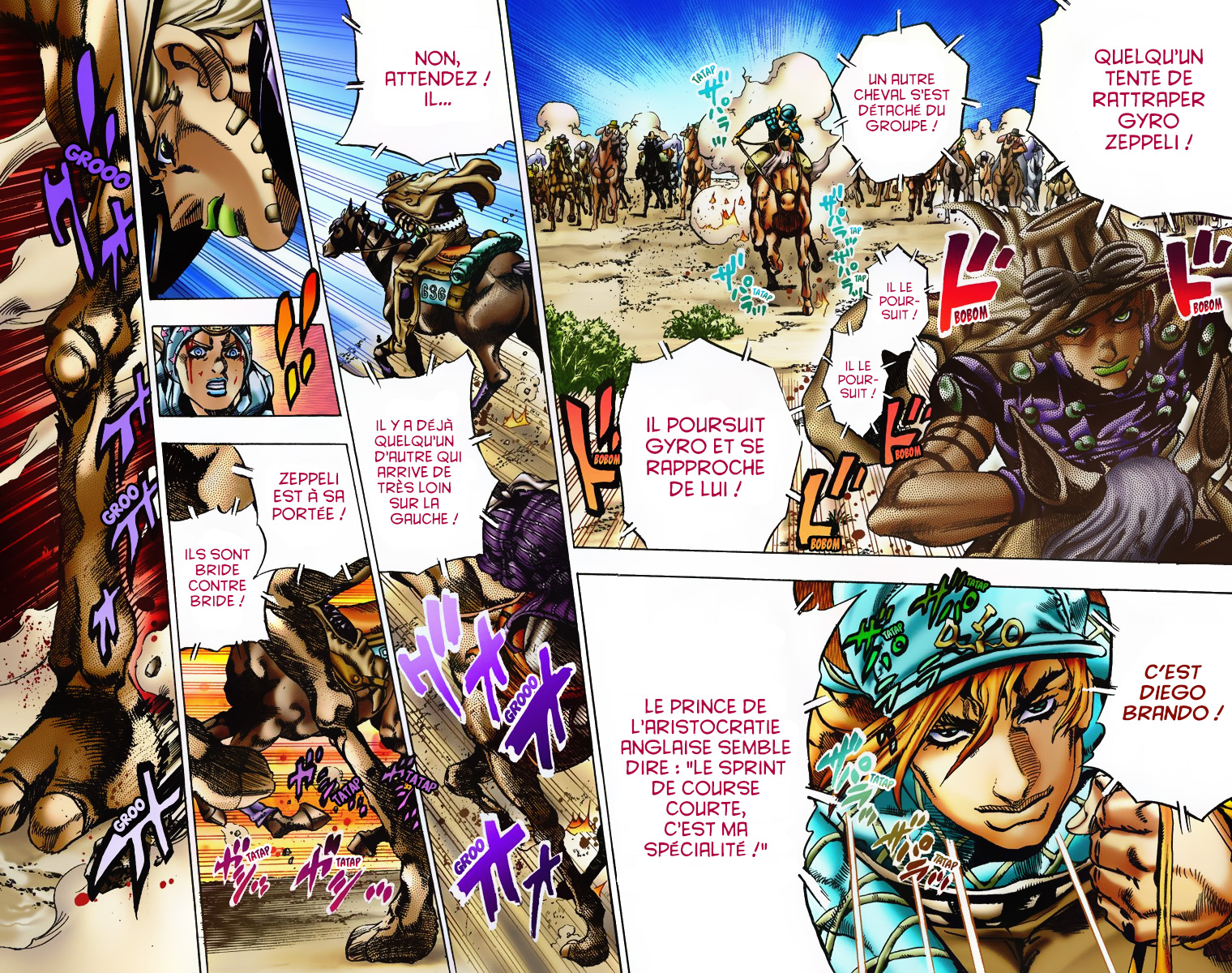 Read JoJo's Bizarre Adventure Part 7 Steel Ball Run Official Colored FR Manga Online