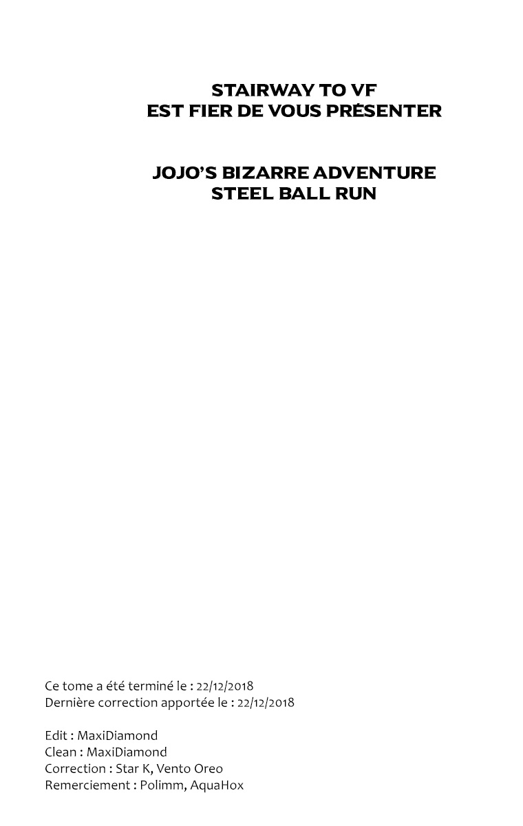 Read JoJo's Bizarre Adventure Part 7 Steel Ball Run Official Colored FR Manga Online