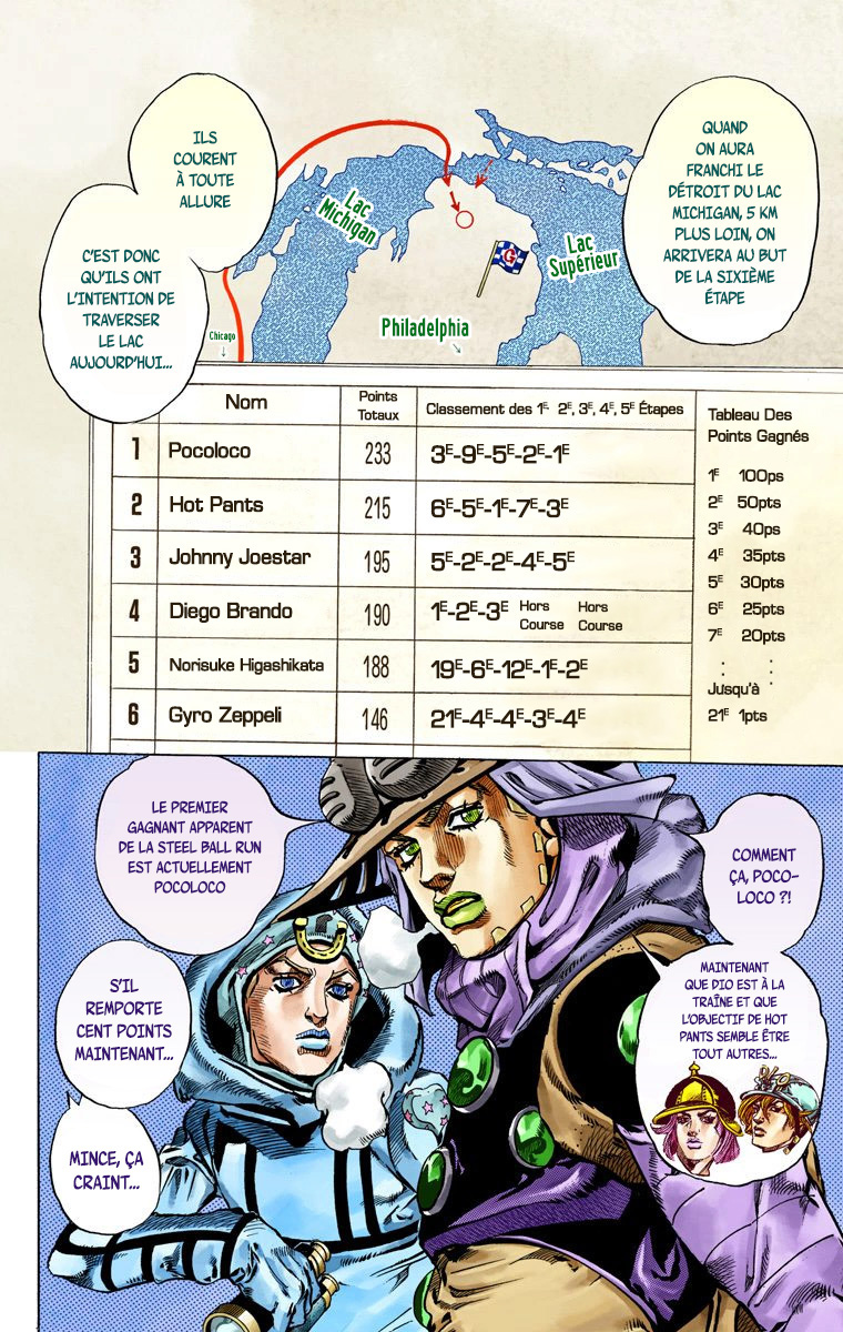 Read JoJo's Bizarre Adventure Part 7 Steel Ball Run Official Colored FR Manga Online