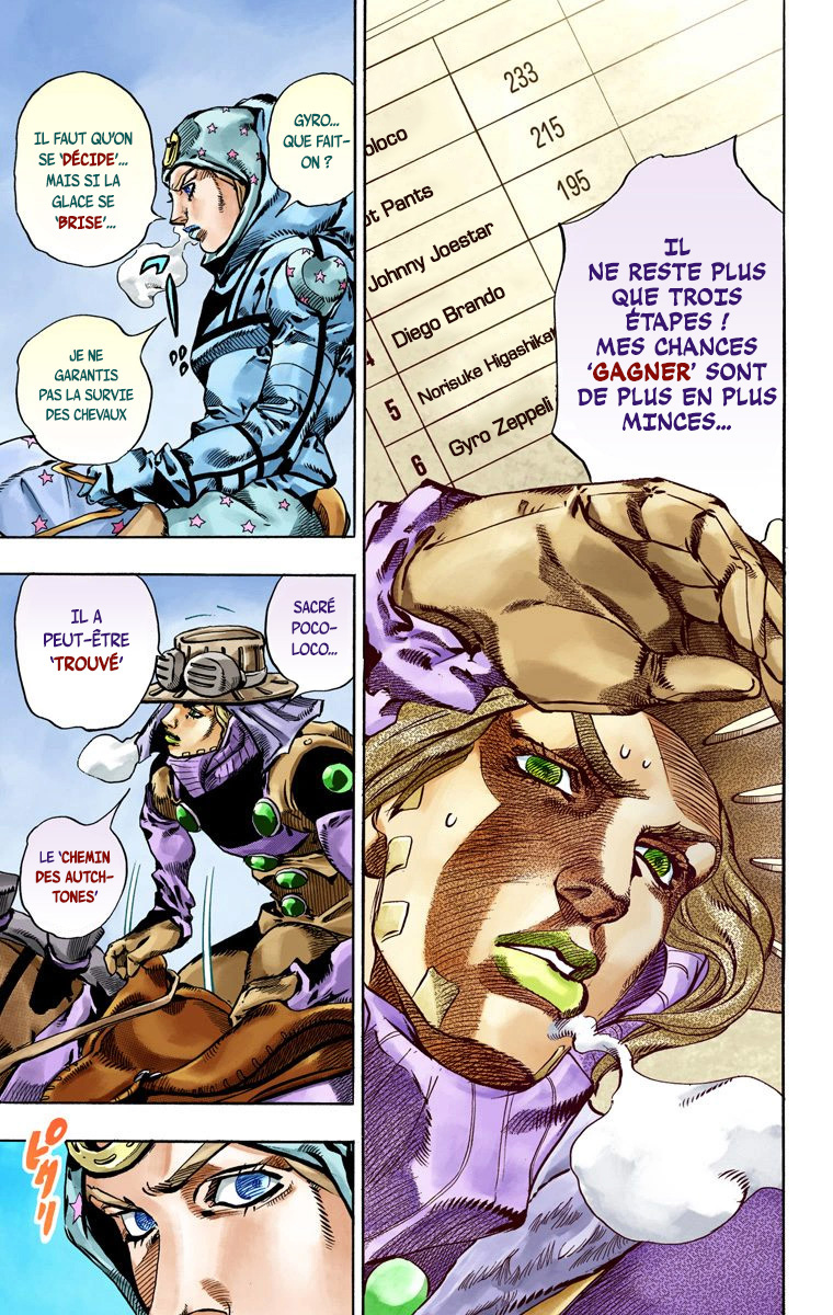 Read JoJo's Bizarre Adventure Part 7 Steel Ball Run Official Colored FR Manga Online