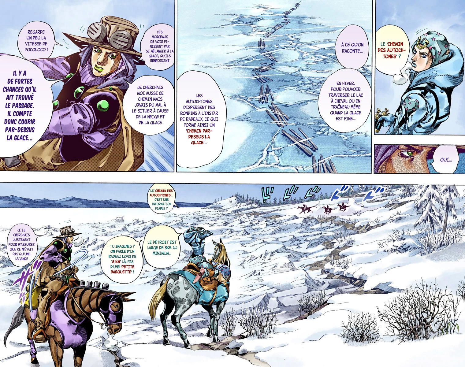 Read JoJo's Bizarre Adventure Part 7 Steel Ball Run Official Colored FR Manga Online