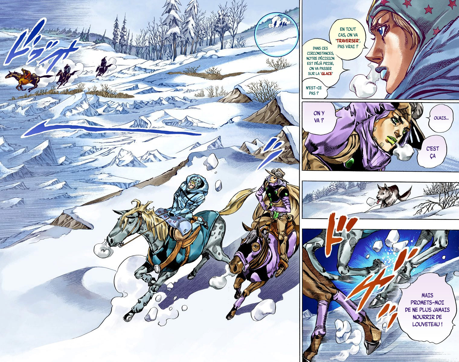 Read JoJo's Bizarre Adventure Part 7 Steel Ball Run Official Colored FR Manga Online