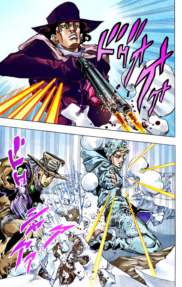 Read JoJo's Bizarre Adventure Part 7 Steel Ball Run Official Colored FR Manga Online