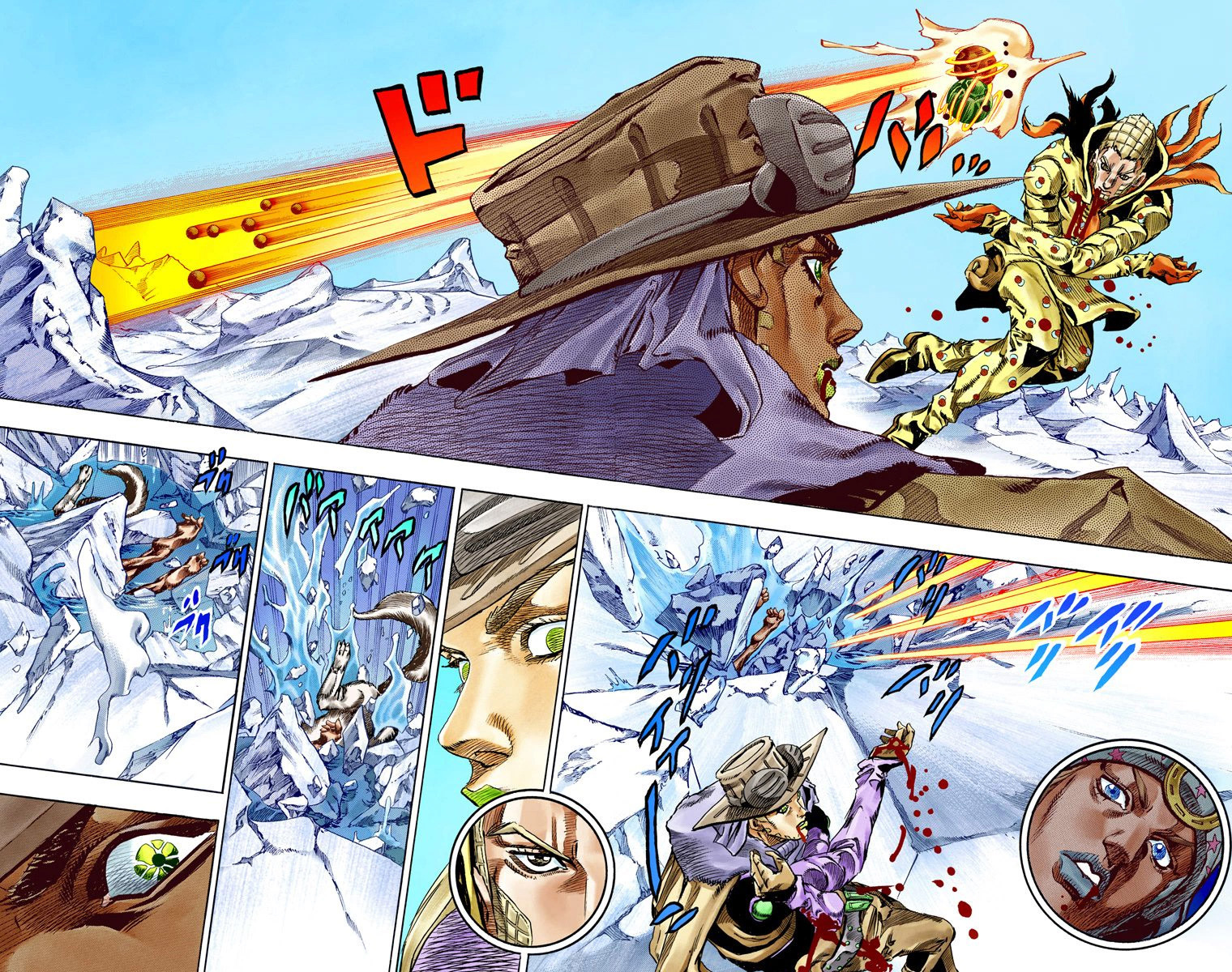 Read JoJo's Bizarre Adventure Part 7 Steel Ball Run Official Colored FR Manga Online