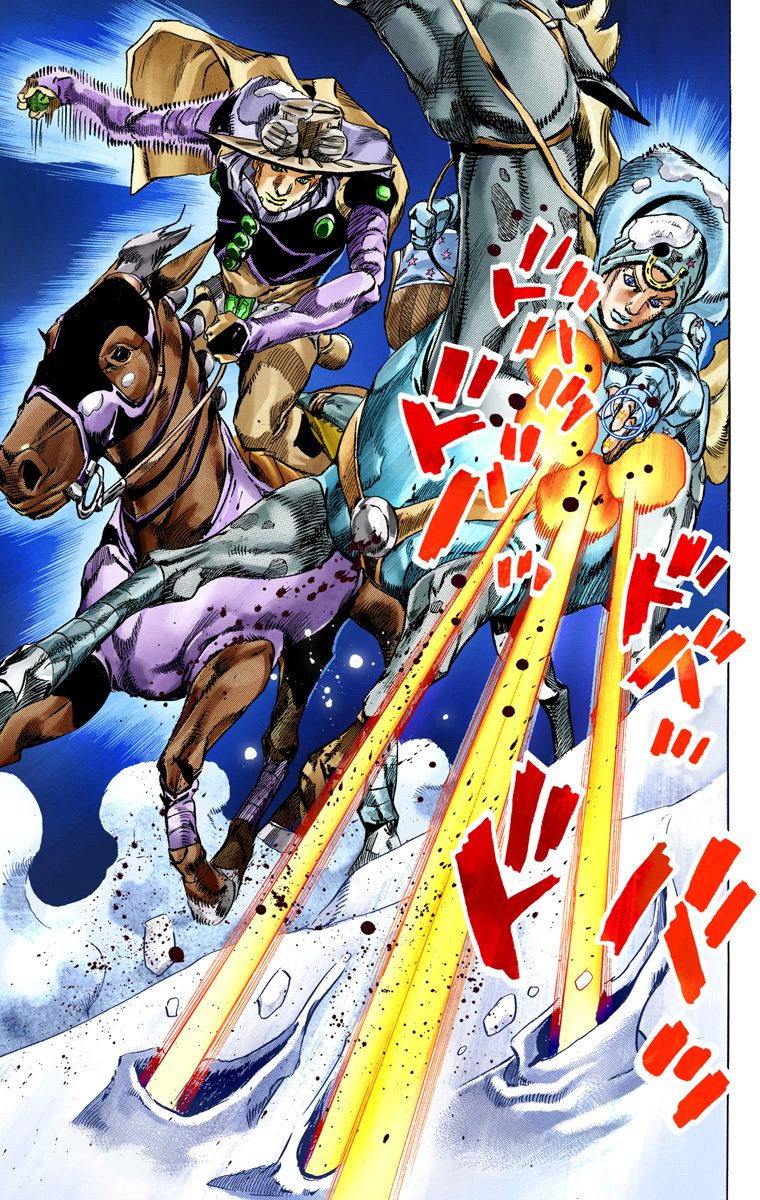 Read JoJo's Bizarre Adventure Part 7 Steel Ball Run Official Colored FR Manga Online