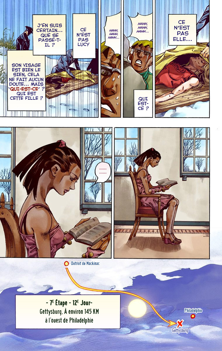 Read JoJo's Bizarre Adventure Part 7 Steel Ball Run Official Colored FR Manga Online