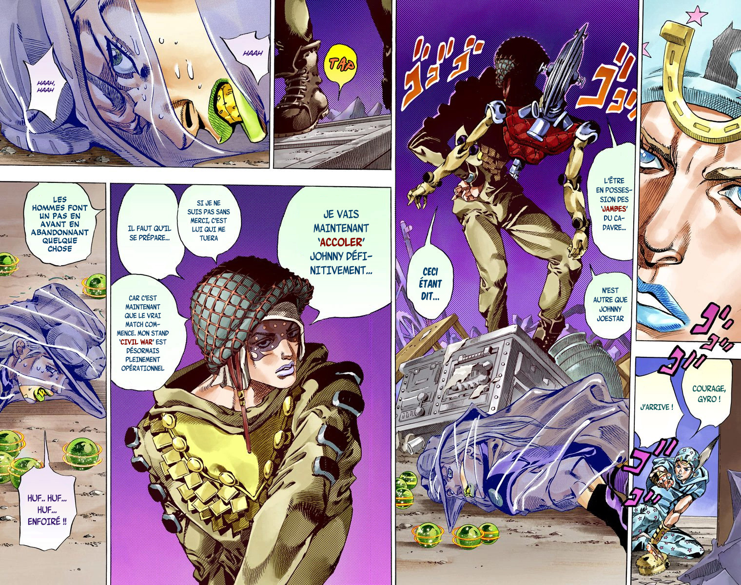 Read JoJo's Bizarre Adventure Part 7 Steel Ball Run Official Colored FR Manga Online