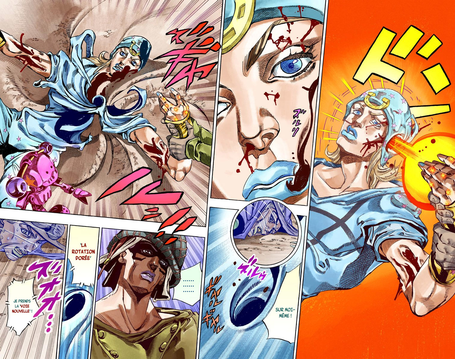 Read JoJo's Bizarre Adventure Part 7 Steel Ball Run Official Colored FR Manga Online
