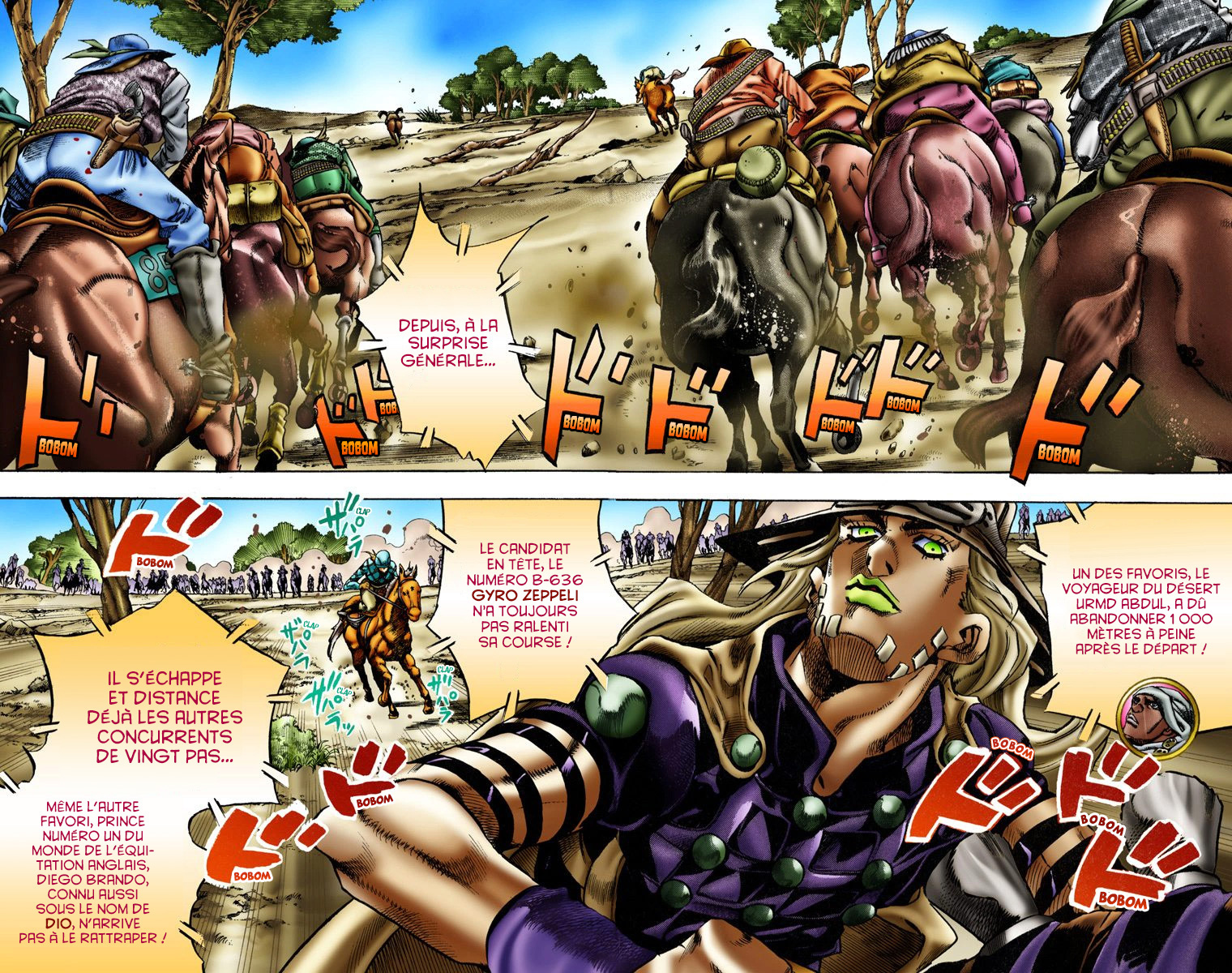 Read JoJo's Bizarre Adventure Part 7 Steel Ball Run Official Colored FR Manga Online
