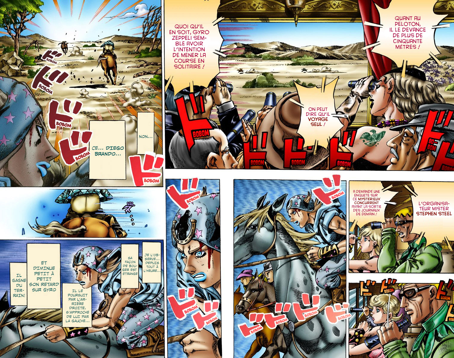 Read JoJo's Bizarre Adventure Part 7 Steel Ball Run Official Colored FR Manga Online