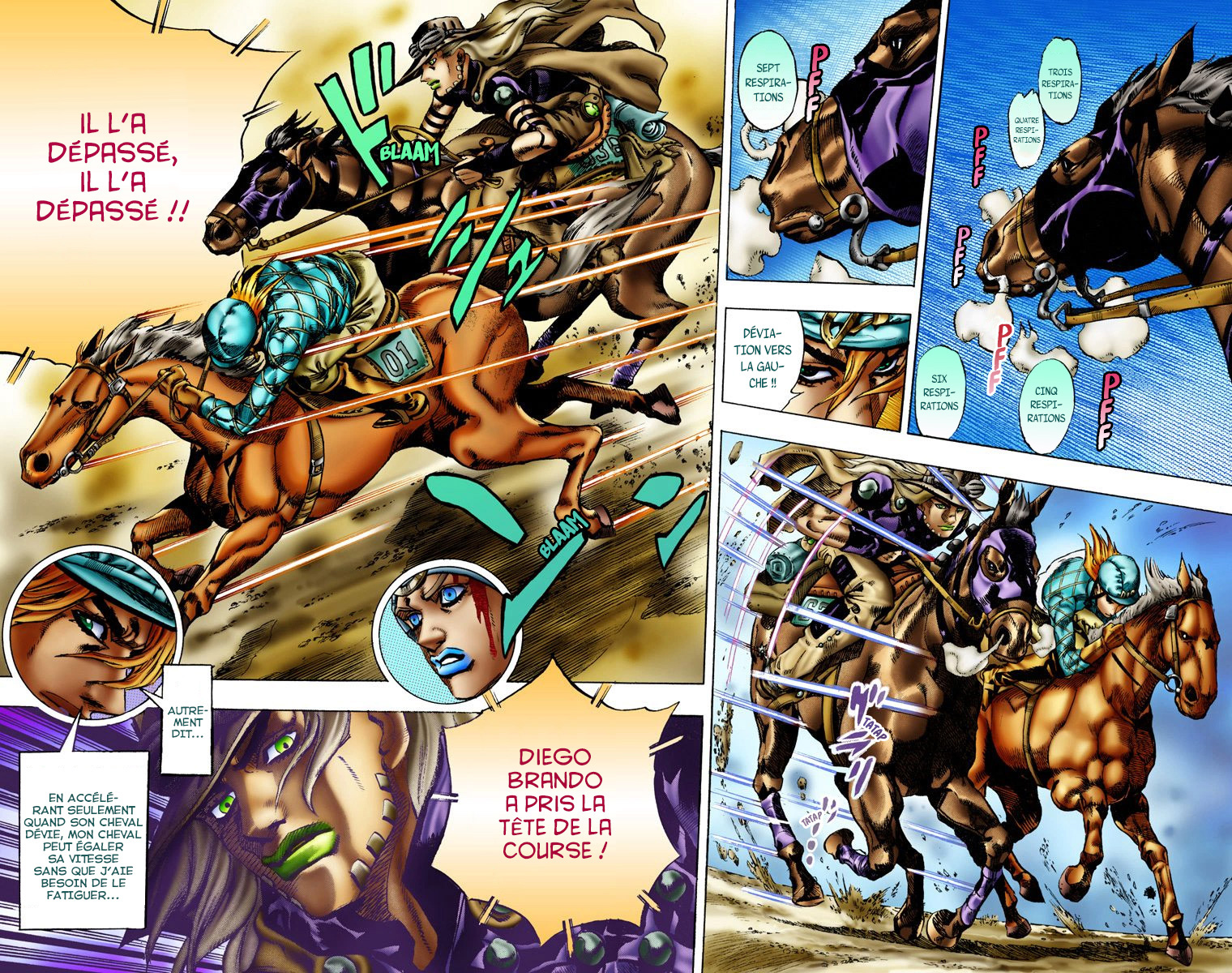 Read JoJo's Bizarre Adventure Part 7 Steel Ball Run Official Colored FR Manga Online