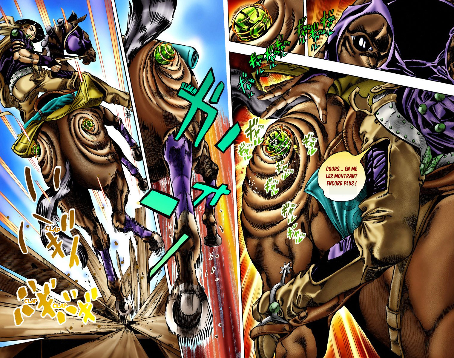 Read JoJo's Bizarre Adventure Part 7 Steel Ball Run Official Colored FR Manga Online
