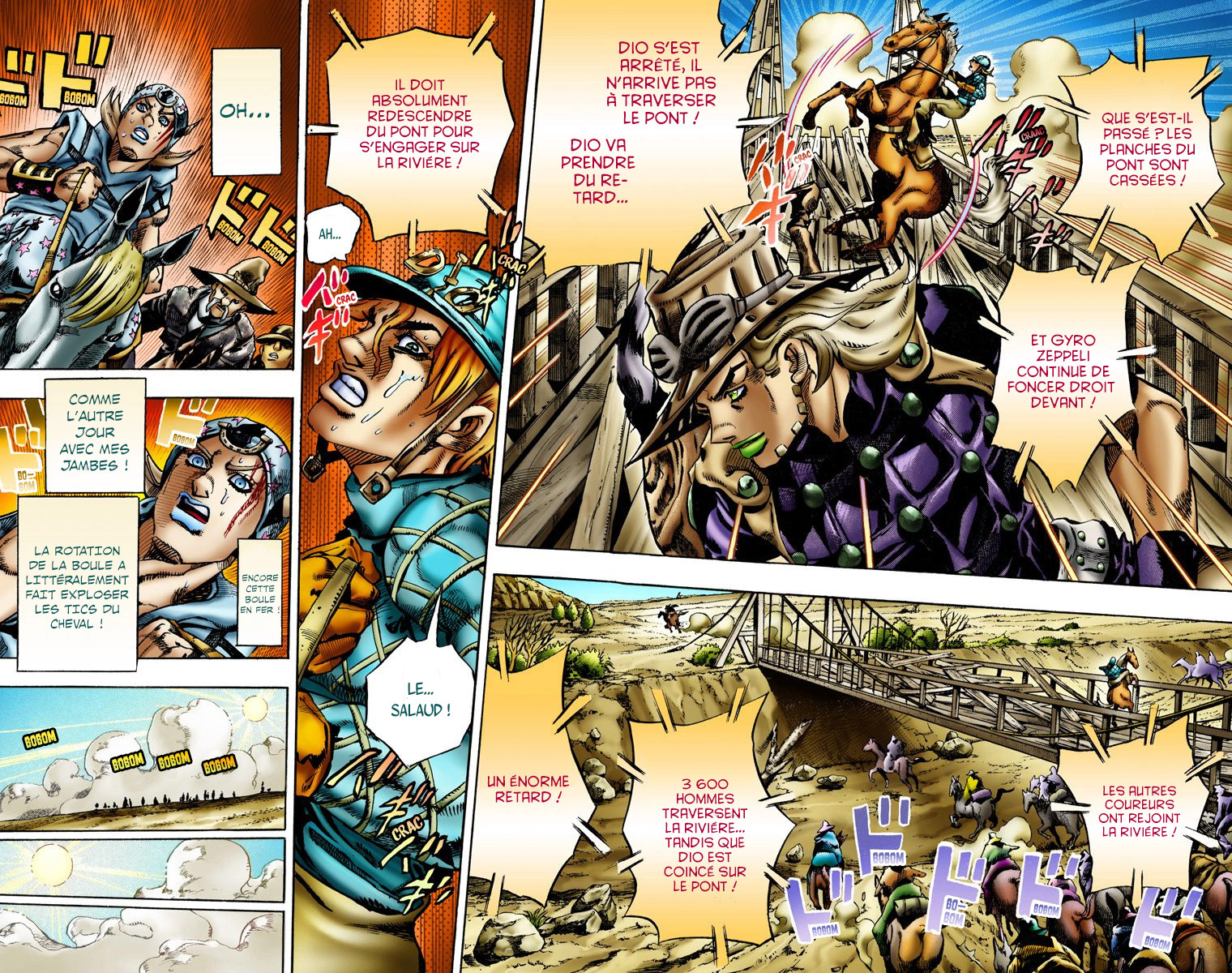 Read JoJo's Bizarre Adventure Part 7 Steel Ball Run Official Colored FR Manga Online