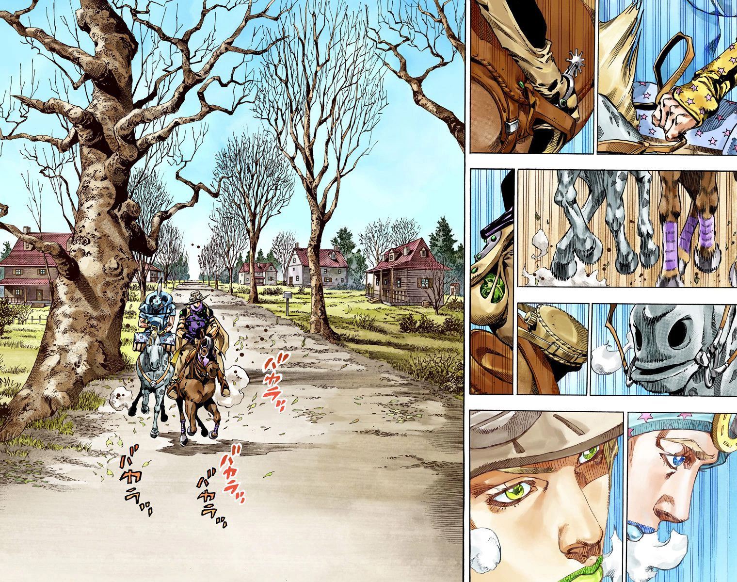 Read JoJo's Bizarre Adventure Part 7 Steel Ball Run Official Colored FR Manga Online