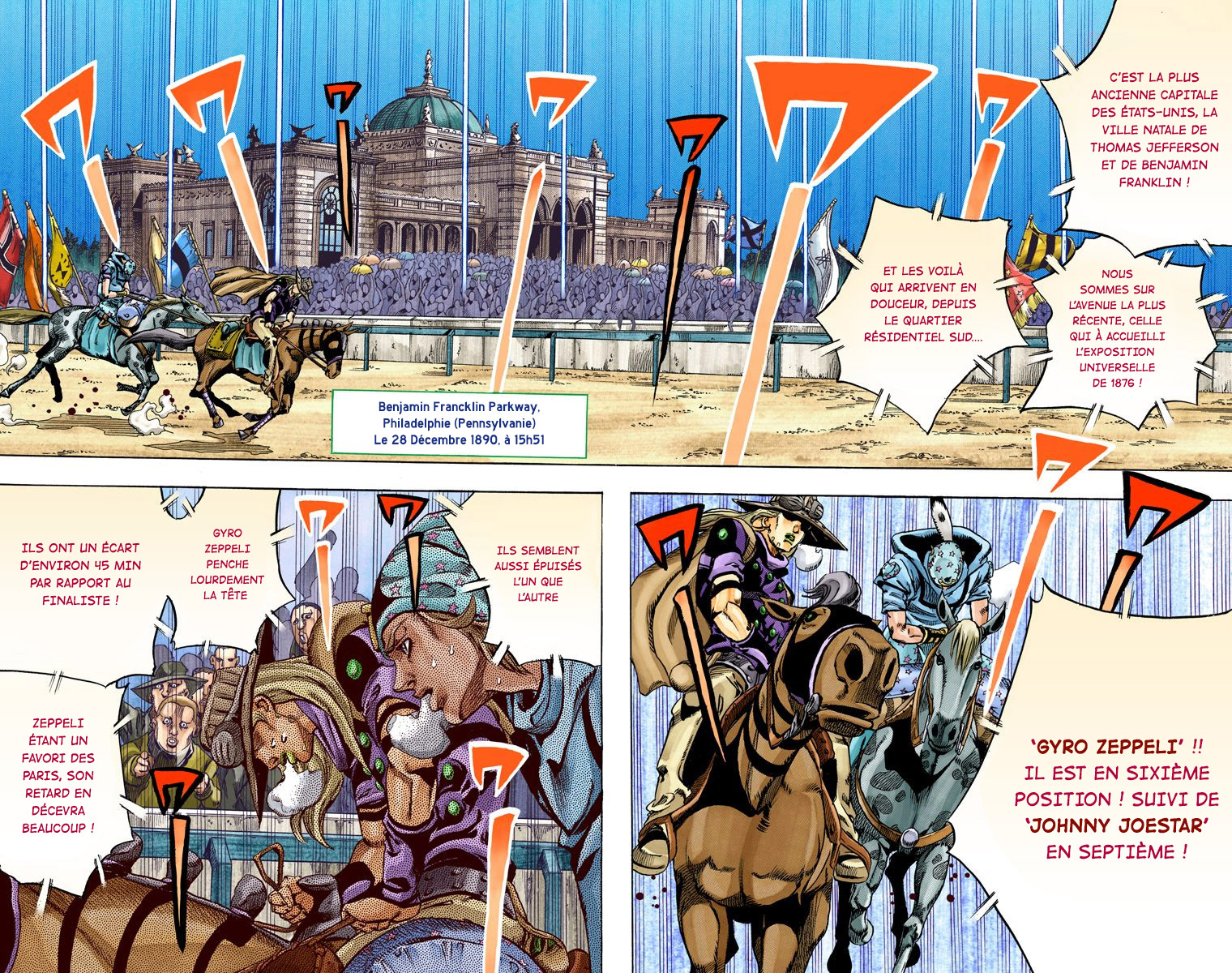 Read JoJo's Bizarre Adventure Part 7 Steel Ball Run Official Colored FR Manga Online
