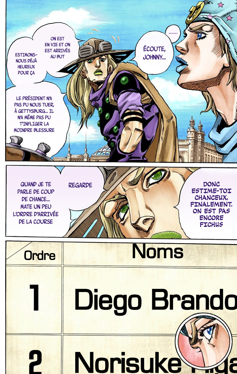 Read JoJo's Bizarre Adventure Part 7 Steel Ball Run Official Colored FR Manga Online