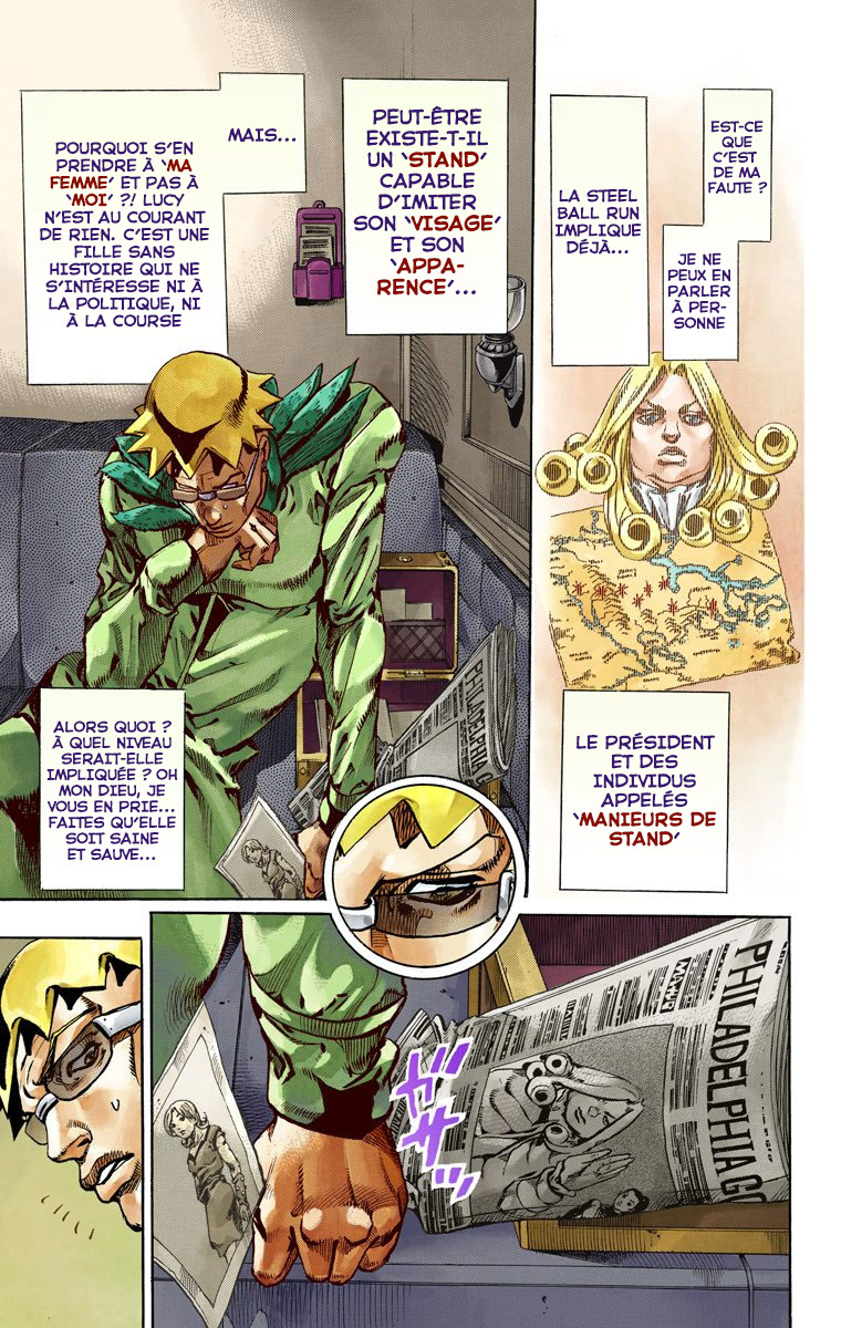 Read JoJo's Bizarre Adventure Part 7 Steel Ball Run Official Colored FR Manga Online