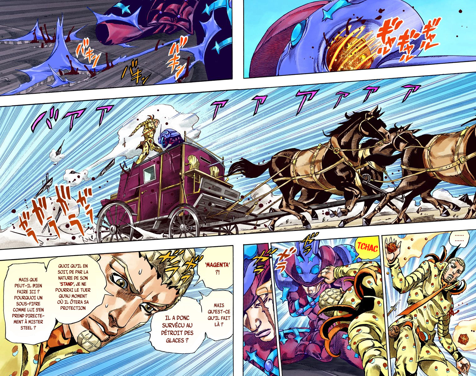 Read JoJo's Bizarre Adventure Part 7 Steel Ball Run Official Colored FR Manga Online