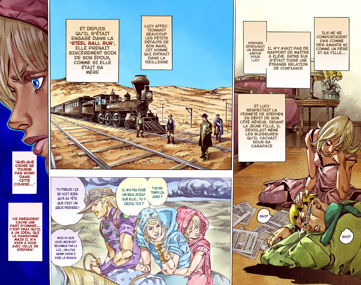 Read JoJo's Bizarre Adventure Part 7 Steel Ball Run Official Colored FR Manga Online