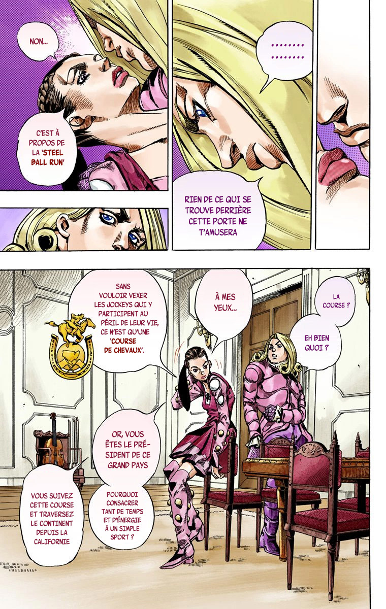 Read JoJo's Bizarre Adventure Part 7 Steel Ball Run Official Colored FR Manga Online