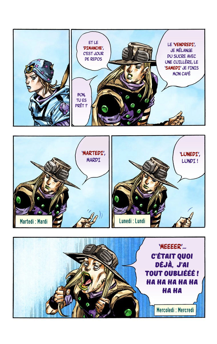 Read JoJo's Bizarre Adventure Part 7 Steel Ball Run Official Colored FR Manga Online