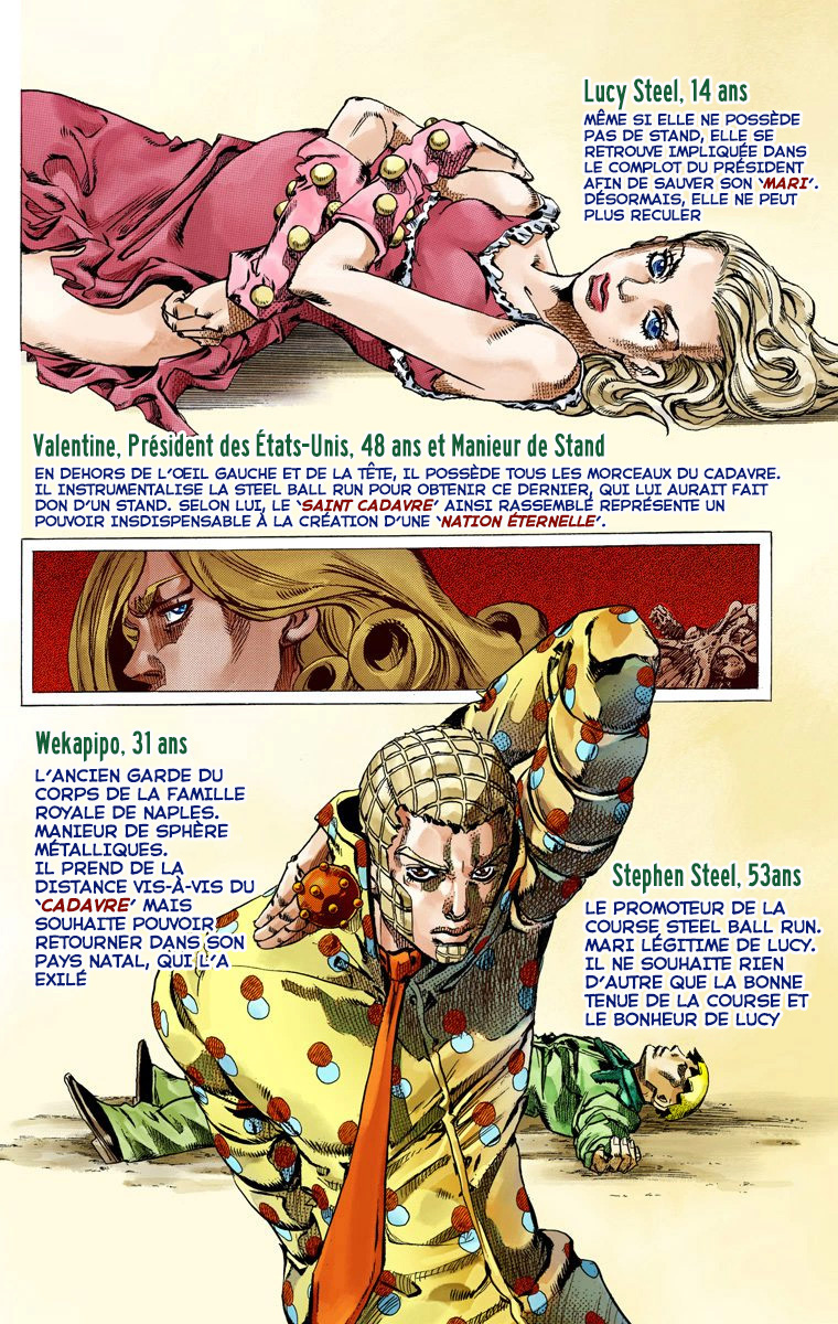 Read JoJo's Bizarre Adventure Part 7 Steel Ball Run Official Colored FR Manga Online
