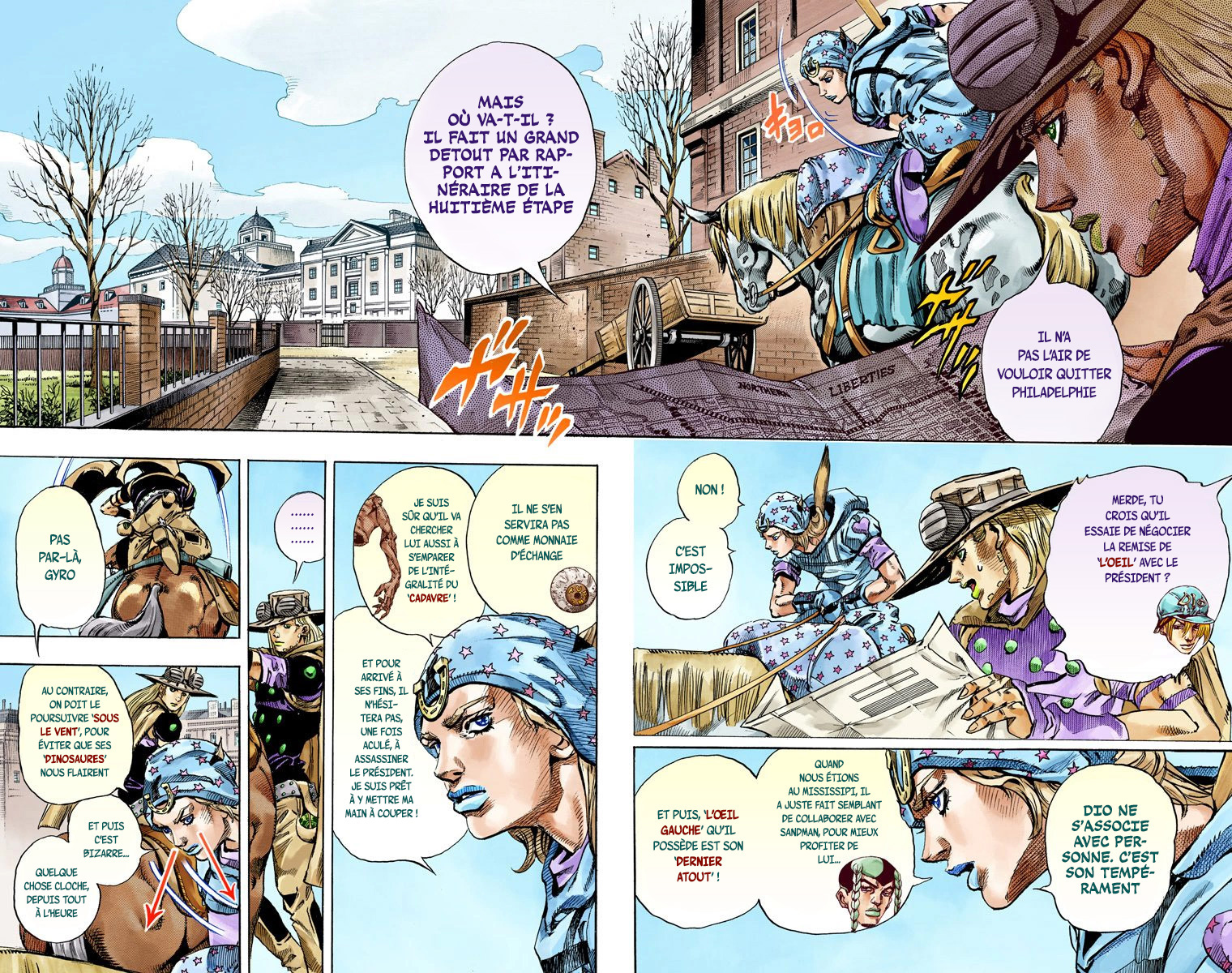 Read JoJo's Bizarre Adventure Part 7 Steel Ball Run Official Colored FR Manga Online