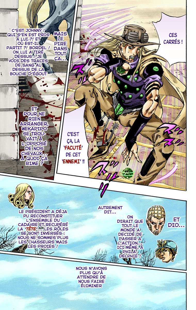 Read JoJo's Bizarre Adventure Part 7 Steel Ball Run Official Colored FR Manga Online