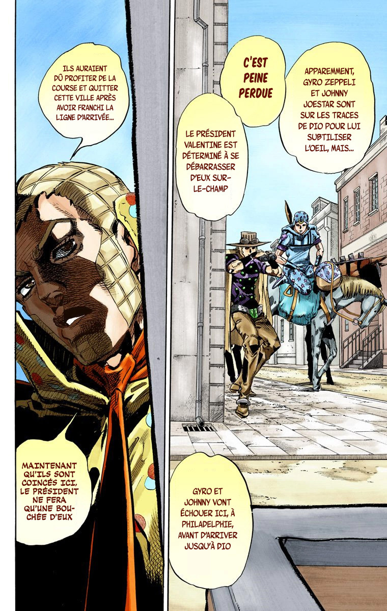 Read JoJo's Bizarre Adventure Part 7 Steel Ball Run Official Colored FR Manga Online