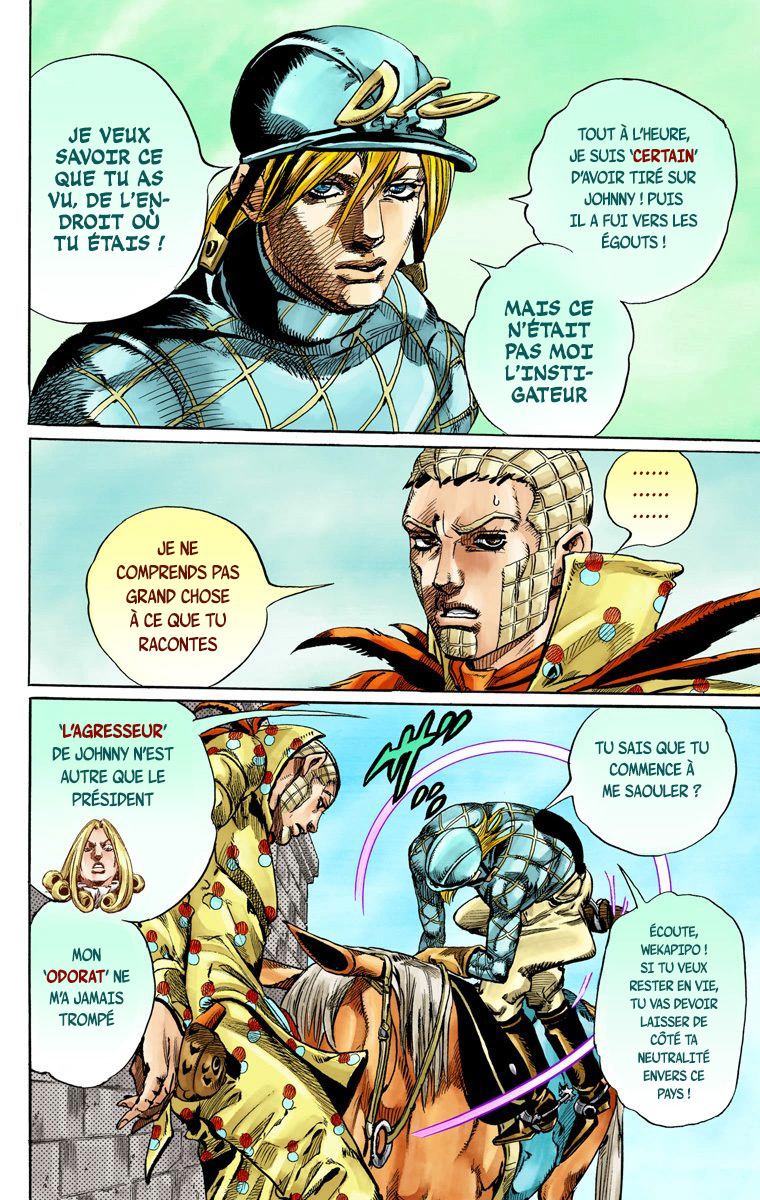 Read JoJo's Bizarre Adventure Part 7 Steel Ball Run Official Colored FR Manga Online