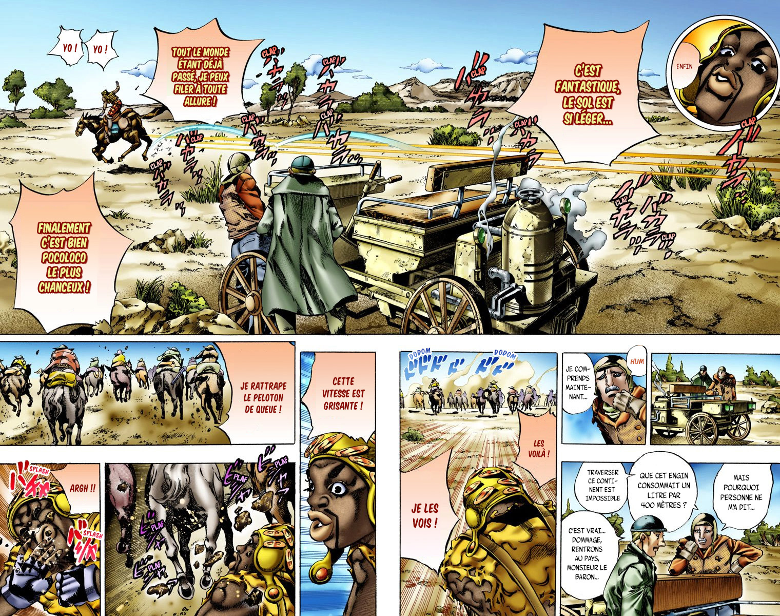 Read JoJo's Bizarre Adventure Part 7 Steel Ball Run Official Colored FR Manga Online