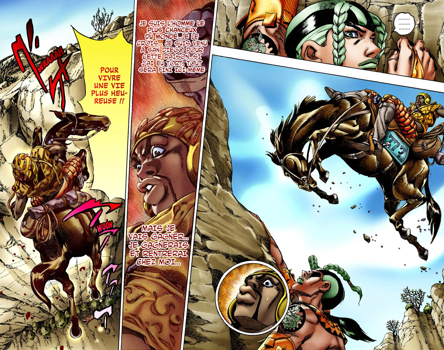 Read JoJo's Bizarre Adventure Part 7 Steel Ball Run Official Colored FR Manga Online