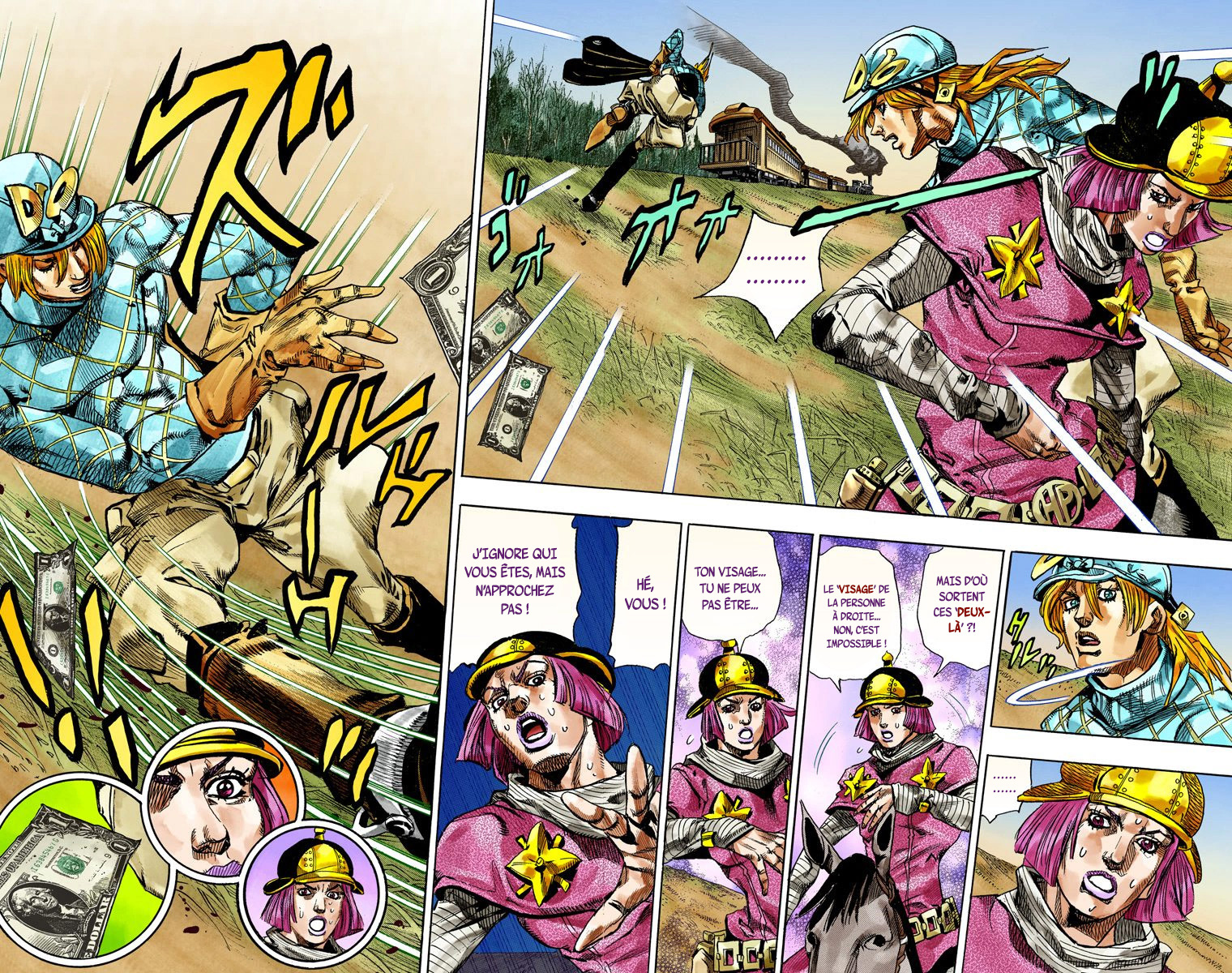 Read JoJo's Bizarre Adventure Part 7 Steel Ball Run Official Colored FR Manga Online