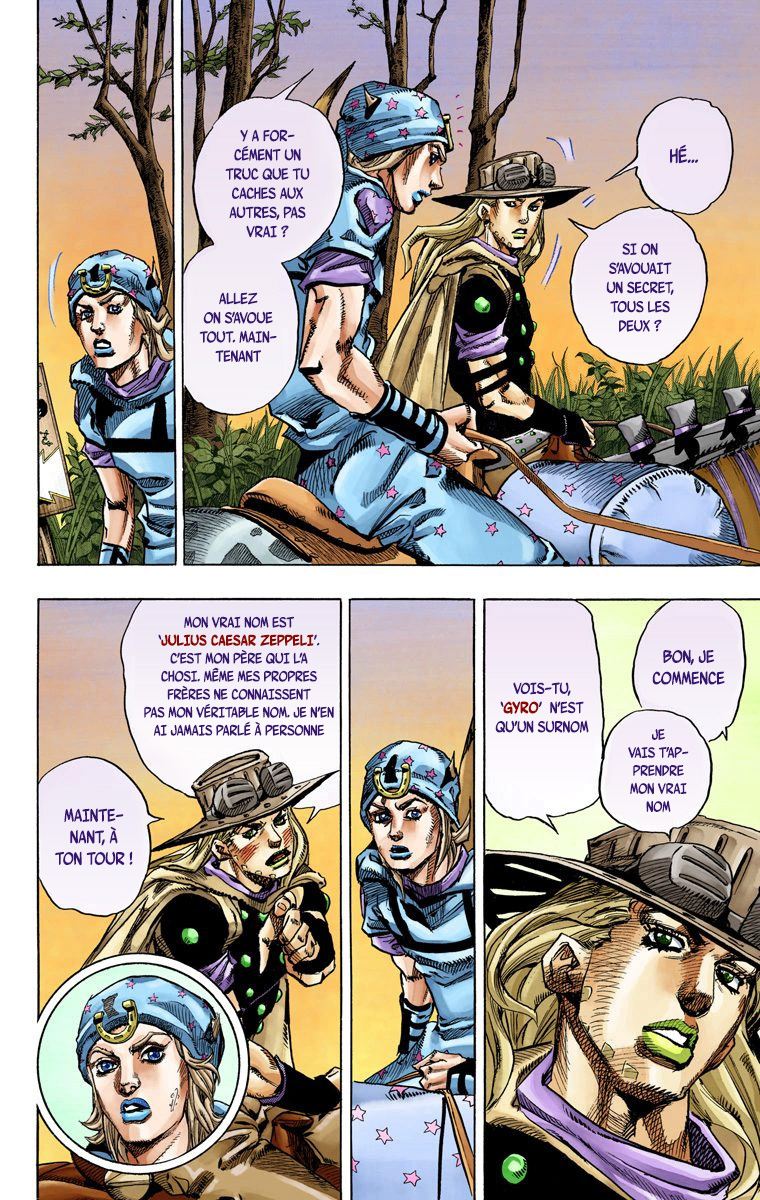 Read JoJo's Bizarre Adventure Part 7 Steel Ball Run Official Colored FR Manga Online