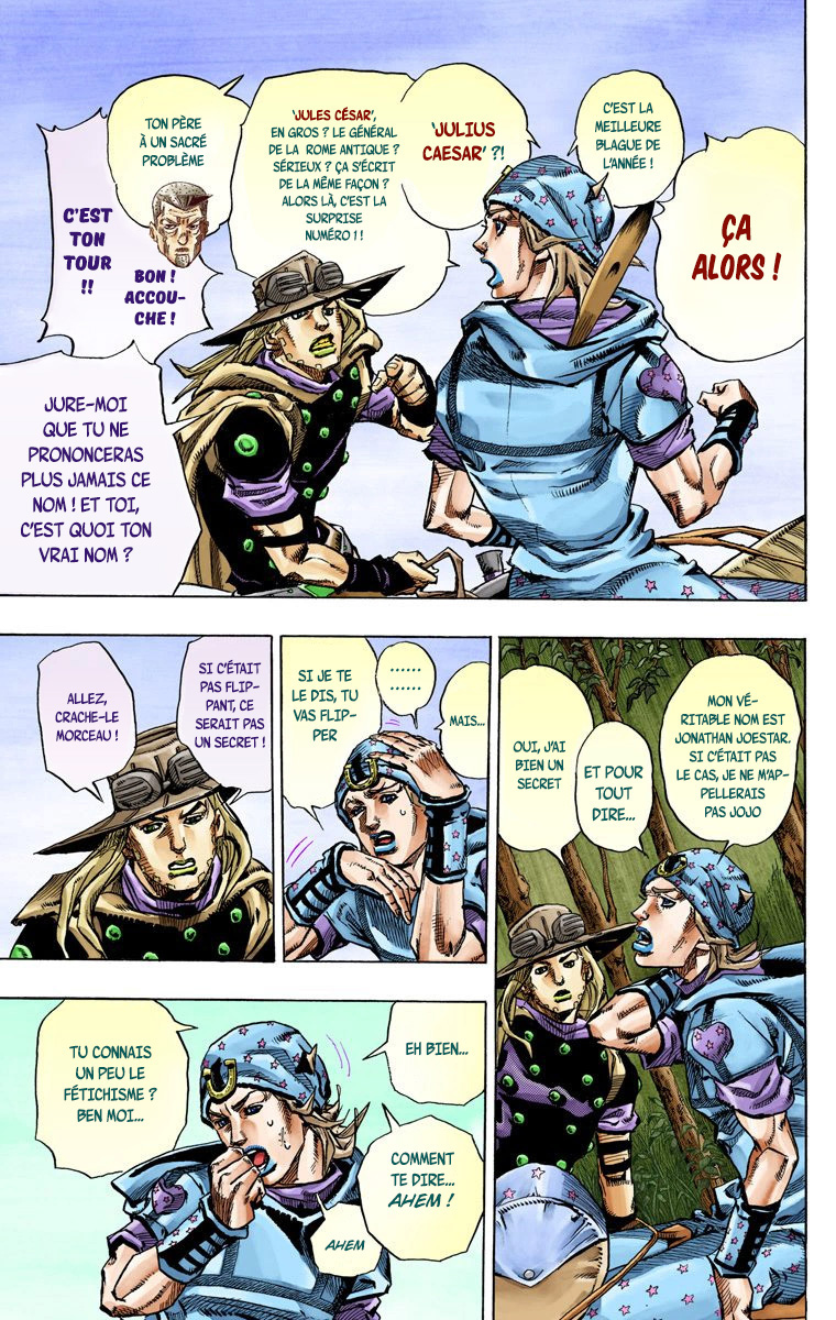 Read JoJo's Bizarre Adventure Part 7 Steel Ball Run Official Colored FR Manga Online