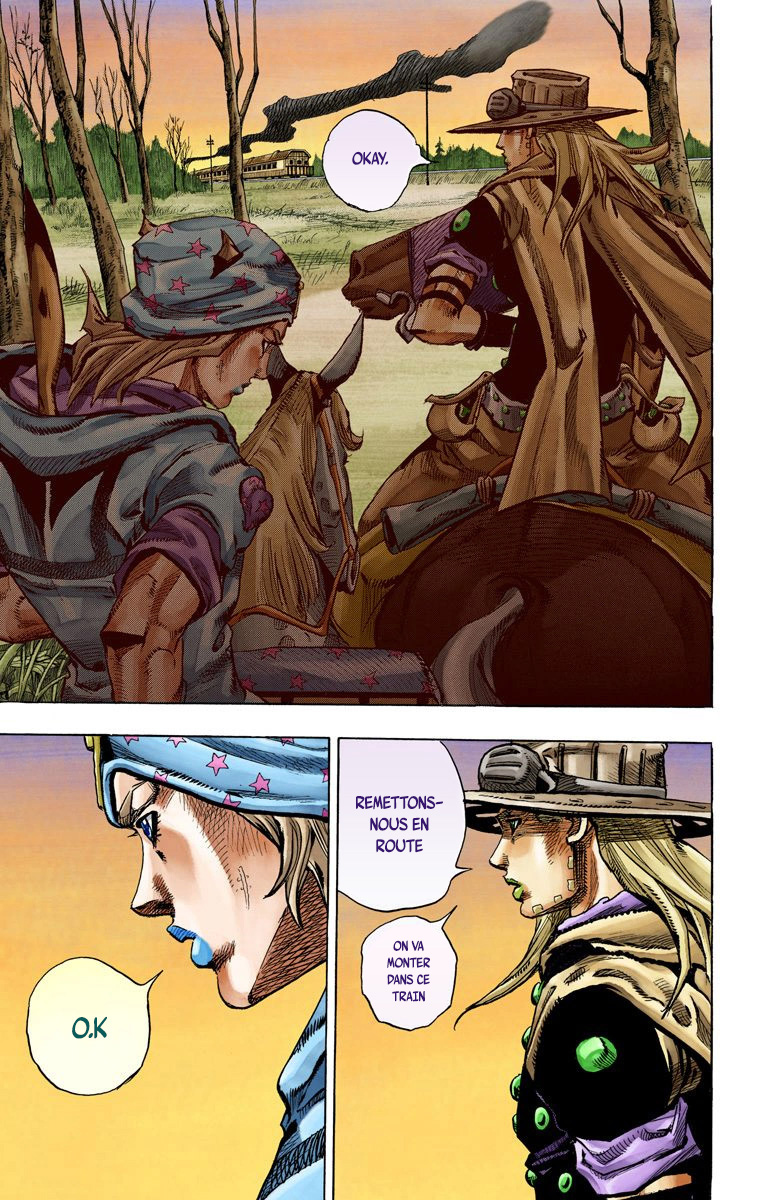 Read JoJo's Bizarre Adventure Part 7 Steel Ball Run Official Colored FR Manga Online