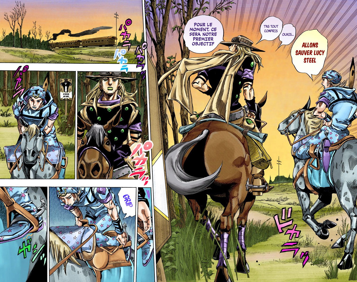 Read JoJo's Bizarre Adventure Part 7 Steel Ball Run Official Colored FR Manga Online